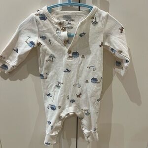 Carter's White and Blue Kids Footie